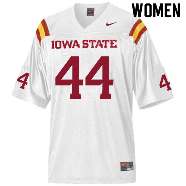 Iowa State Cyclones Women's #44 Dan Sichterman Nike NCAA Authentic White College Stitched Football Jersey LB42D81DR